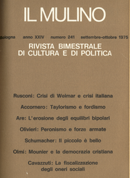 Copertina del fascicolo dell'articolo Movimento operaio, organizzazione del lavoro, qualifiche: i risultati di una ricerca della FLM di Bologna