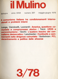 Copertina del fascicolo dell'articolo PCI, decentramento e politica delle alleanze. Il caso di Firenze